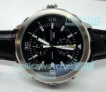 Clone IWC Aquatimer Silver Bezel Black Dial Watch